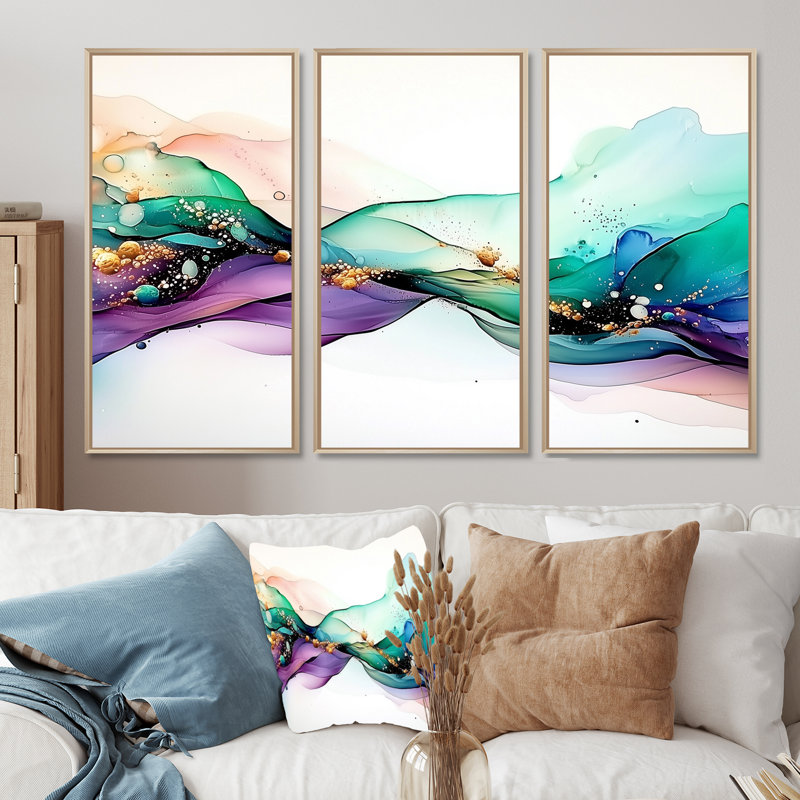 «Ethereal Violet», impression d'art mural, Naturel, Reproduction avec cadre flottant, H 40 po x l 60 po