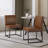 Faux Leather Upholstered Metal Side Chair-94932570