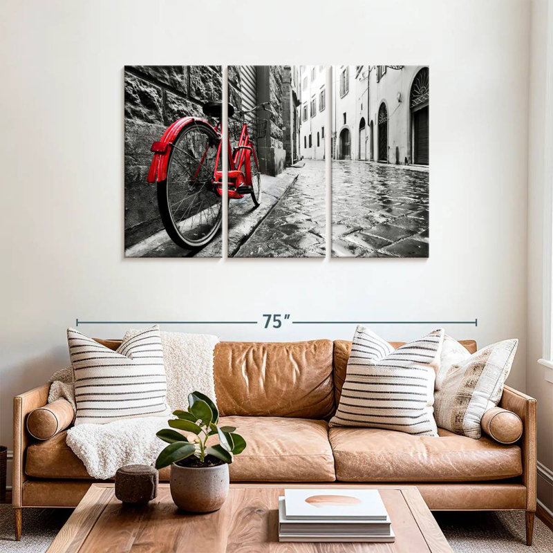 Mehar Red Bicycle Pop, 36" H x 57" W