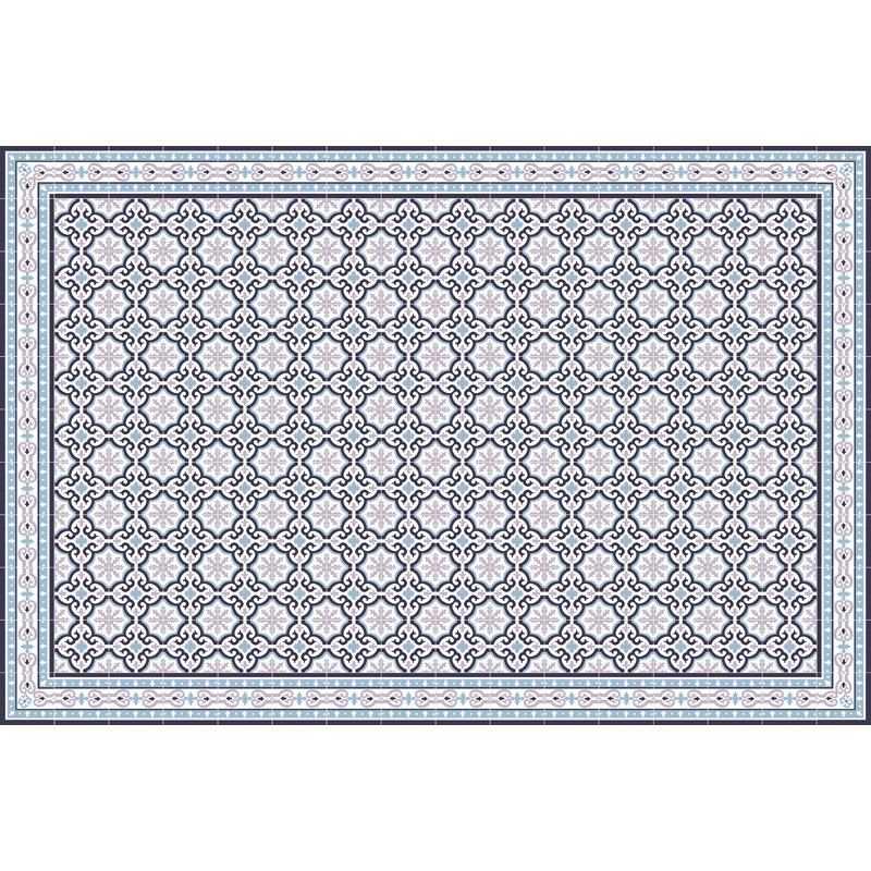 Eliasz Vinyl Machine Printed Area Rug, Rectangle 4'4.4" x 6'6.7"