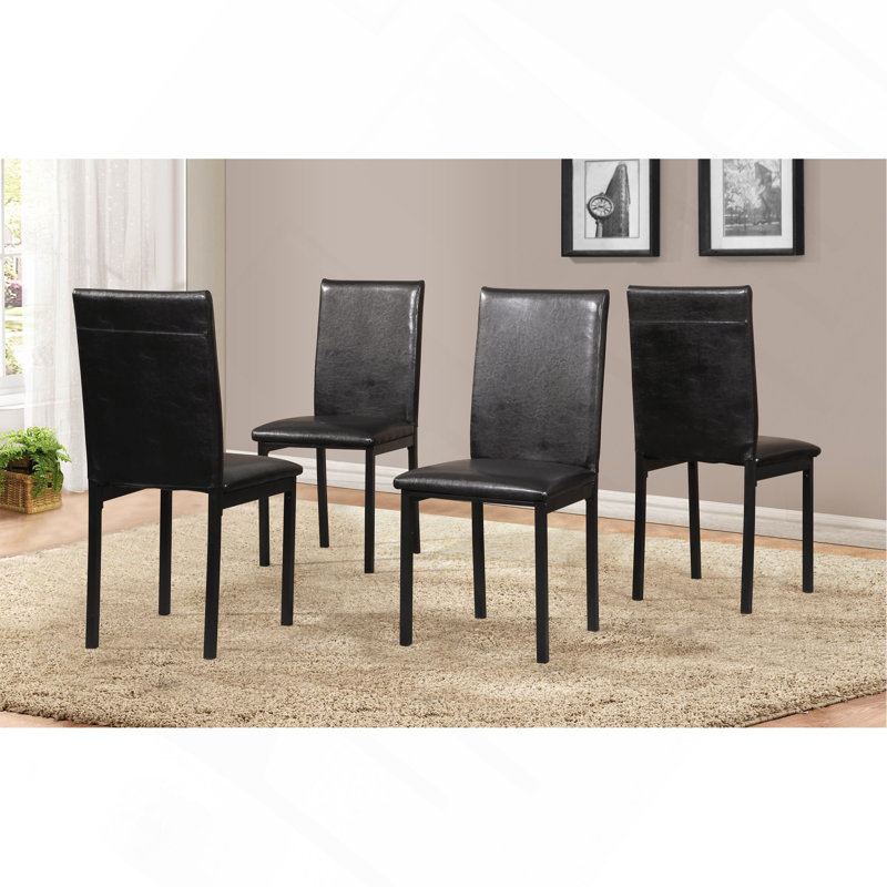 Ensemble de 4 chaises de salle à manger Noyes, Noir