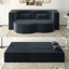 Canapé-lit moderne avec 2 coussins, canapé-lit en velours côtelé moelleux convertible, matelas pliant de 15 po pour le salon, lit d'invité, aucun assemblage requis