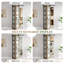Porte de grange pliante 5 pièces en verre givré et en bois d'épinette massif avec quincaillerie - assemblage facile requis-129045989-137368017