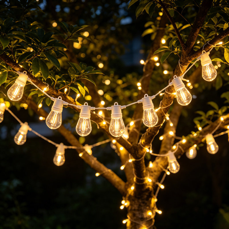 Guirlande de lumières d'extérieur incassables à DEL