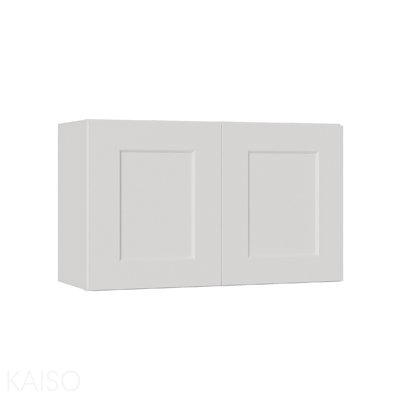 Petite armoire murale en bois massif - l 30 po x P 12 po x H 18 po, peinte en blanc, prête à assembler (modèle W3018)