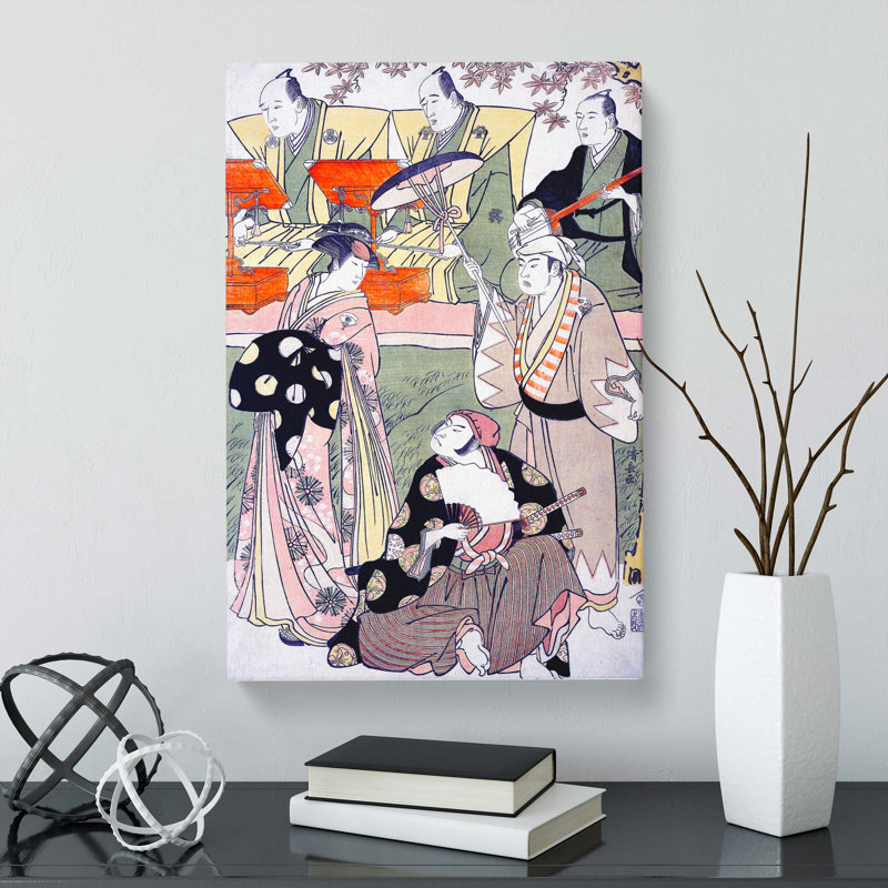 Theatrical Scene by Torii Kiyonaga - Wrapped Canvas, 60cm H x 40cm W x 3cm D