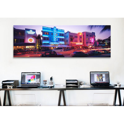 « ocean drive south beach miami, floride », reproduction de photo sur toile