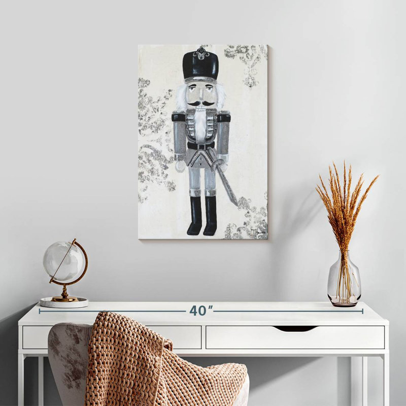 Lelend Gray Nutcracker I, 24" H x 16" W