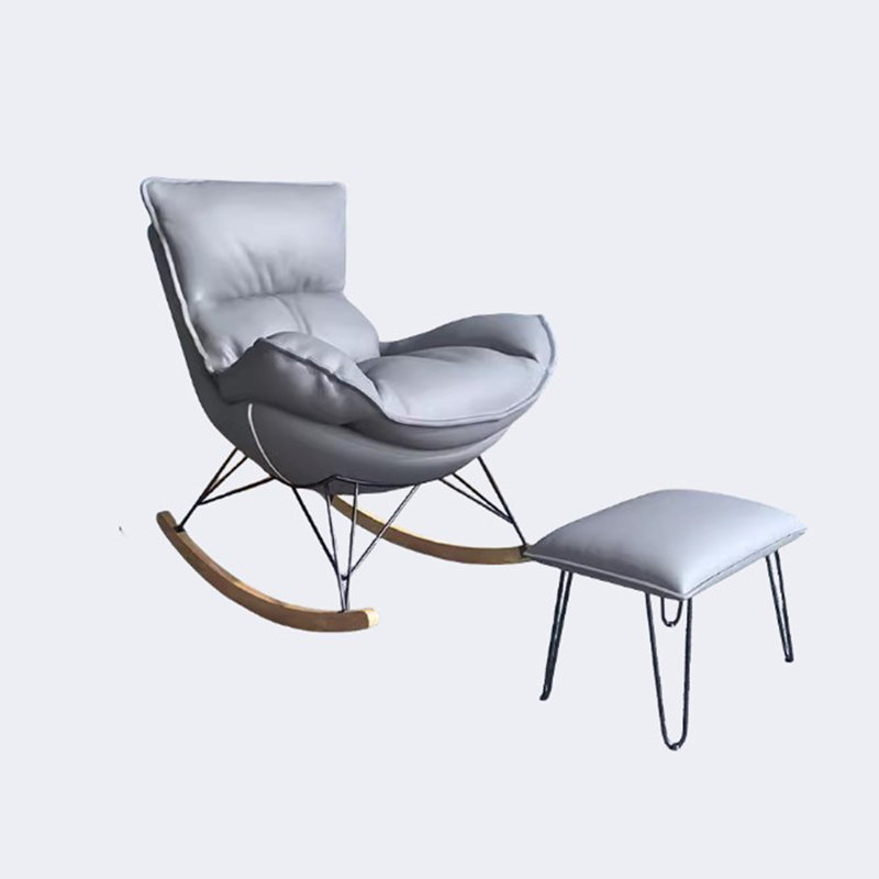Chaise berçante légère et luxueuse, Gris