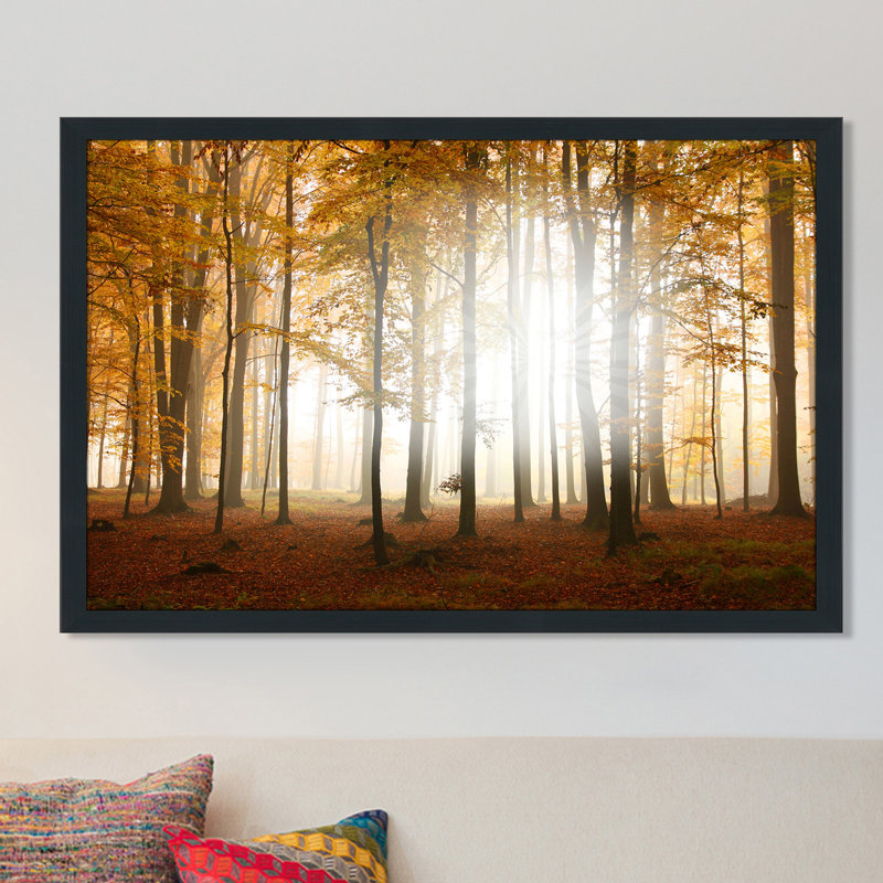 « automne », reproduction de photo encadrée, H 27,5 po x l 39,5 po x P 0,75 po