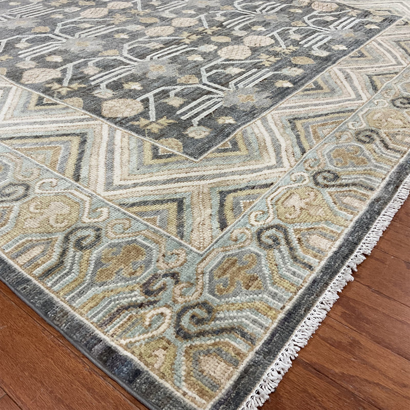 Tapis en laine Khotan à teinture végétale fabriqué à la main Herat ORIENTAL