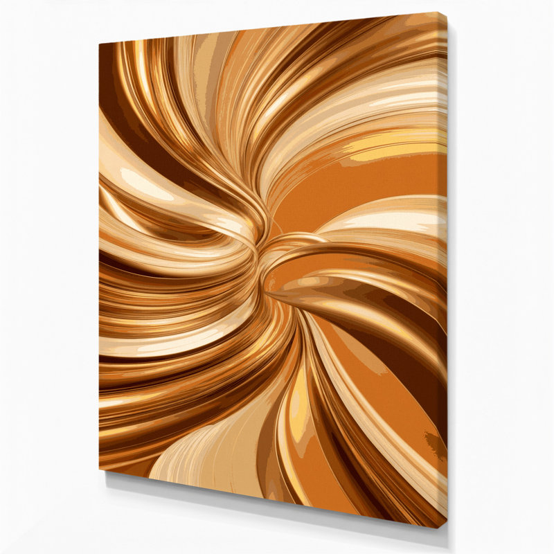 Digital Abstraction 24 Brown Canvas Wall Art