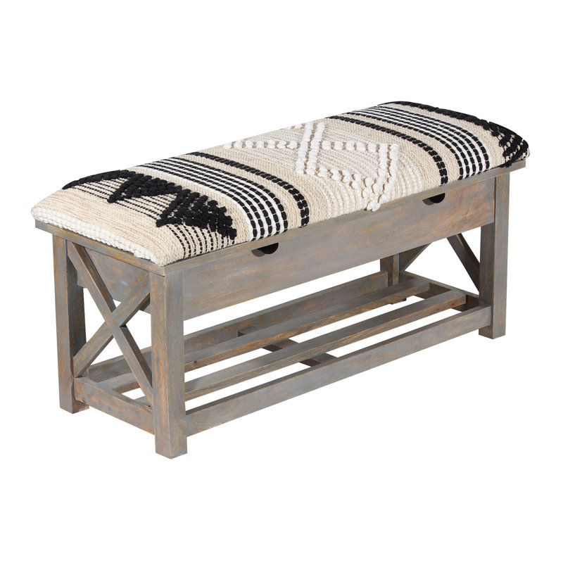 Banc de rangement rembourré avec tiroirs Braxdyn