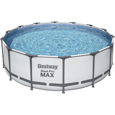 Bestway Round Frame Set Pool 122 H x 427 W x 427 L , with Pump Included