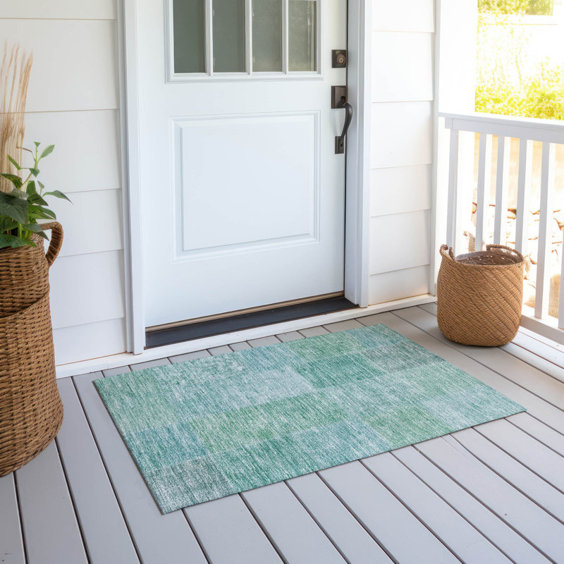 Tapis intérieur / extérieur Melania avec envers antidérapant, Rectangle 1 pi 8 po x 2 pi 6 po