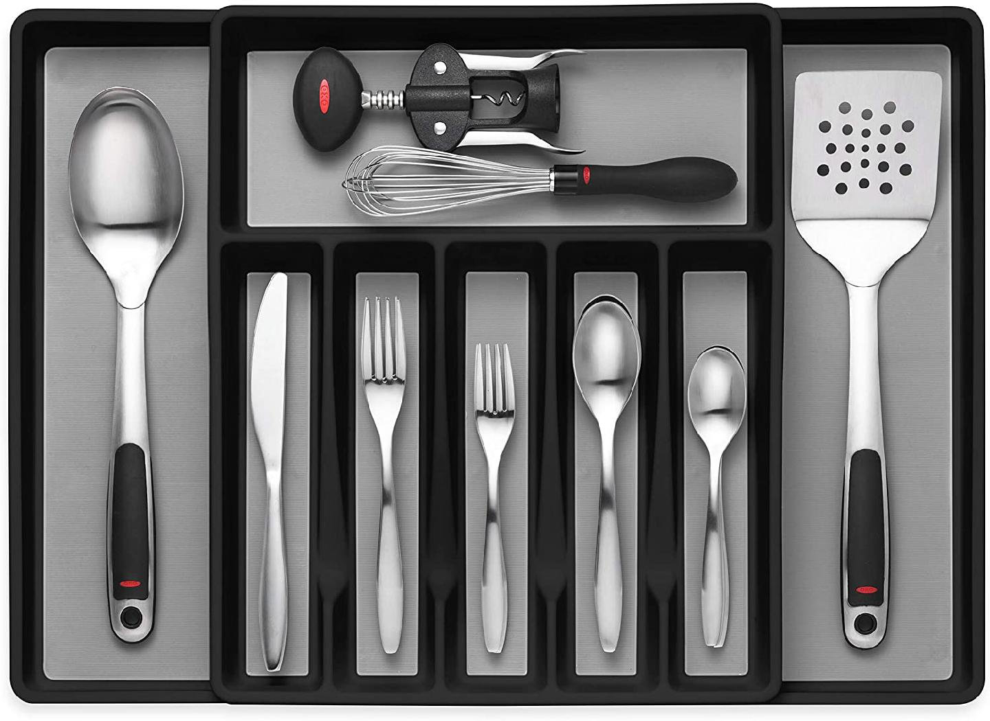 Rebrilliant Expandable Cutlery Drawer Organizer, Flatware Drawer Tray