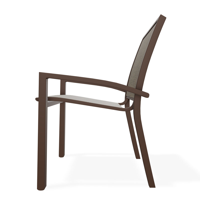 Kendall Outdoor Dining Chair, Kona, Beacon Taupe Sunbrella®