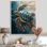 Citally Abstract Marble Of The Turtle S Voyage - Tortue, art mural