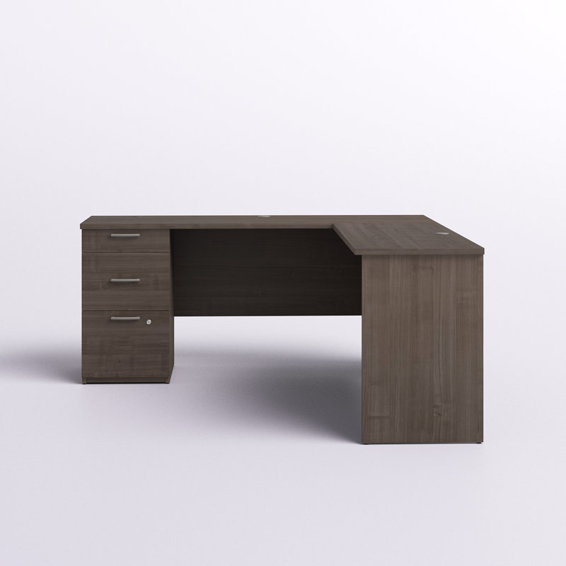 Bureau en L Barra, Érable gris moyen