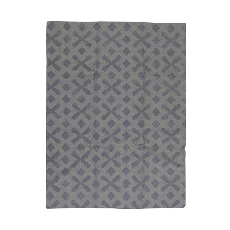 Wool Geometric Indoor Rug, Rectangle 7'7" x 9'3"