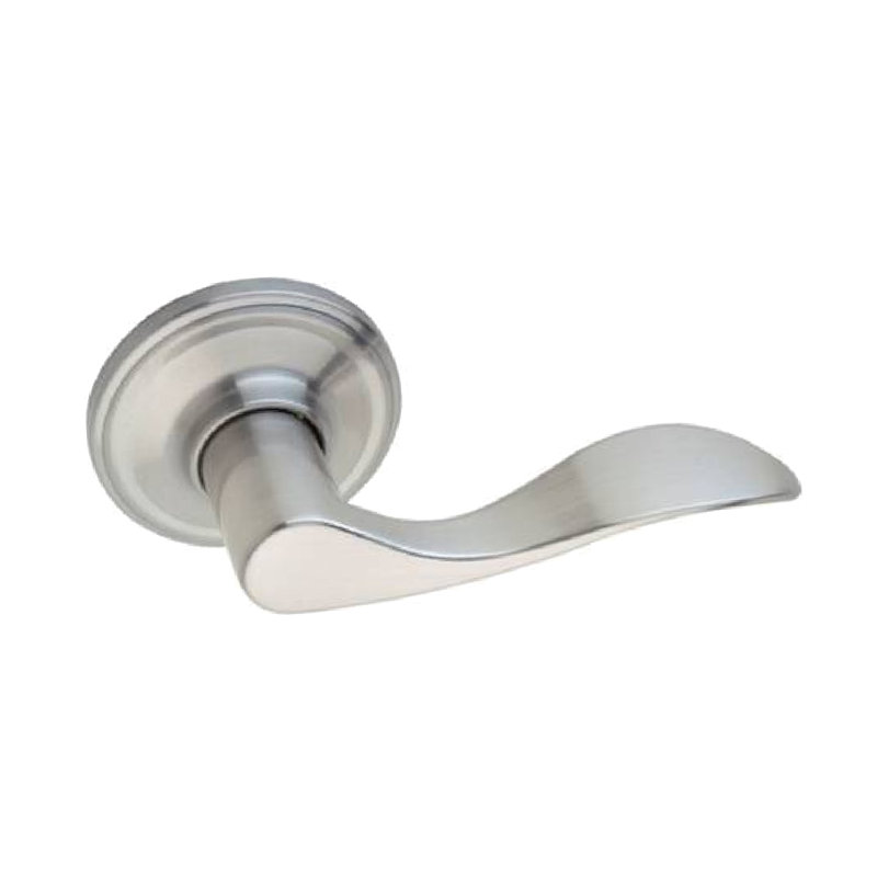 Fausse poignée de porte simple, Acier inoxydable satiné, Droite