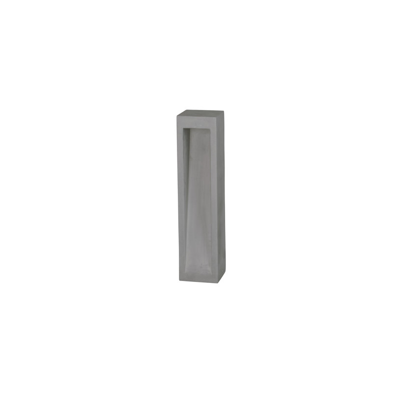 Grey Integrated LED Concrete Bollard Light, 60cm H x 12cm W x 12cm D