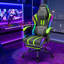  Fauteuil de jeu ergonomique avec haut-parleurs à lumières RVB et massage-2058324851