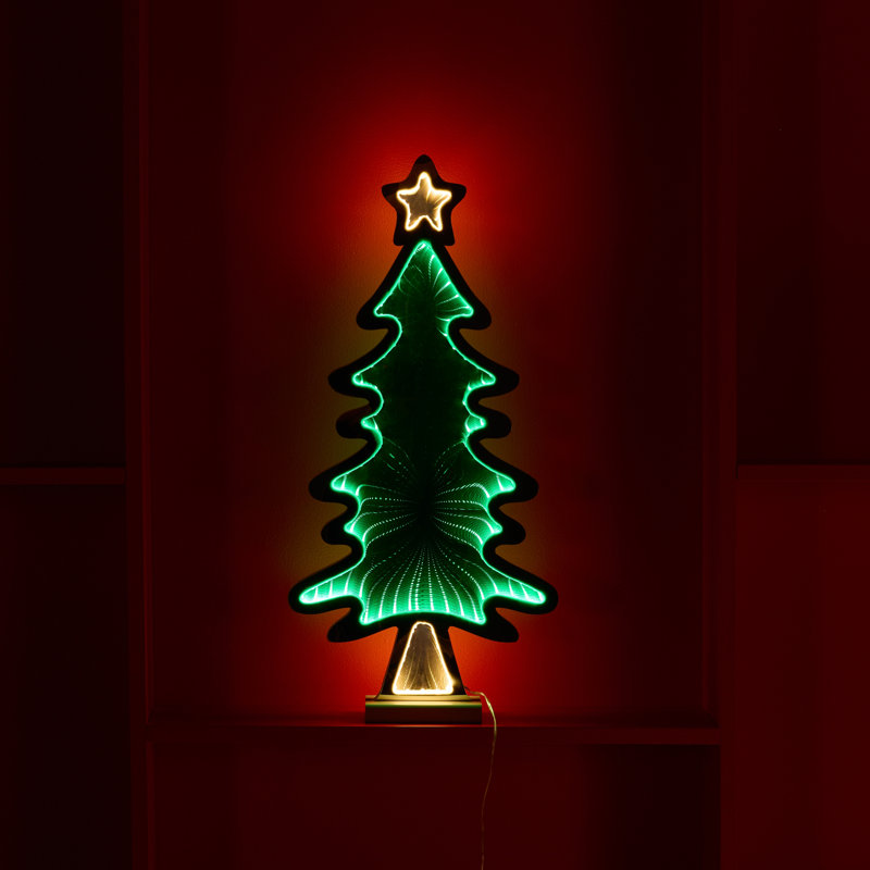 Christmas Tree Ekko Light Display, 25" H x 3" W x 11.5" D