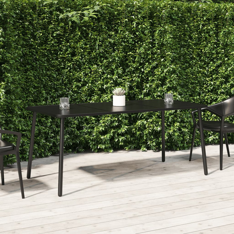 Kelmscott Square Metal Outdoor Dining Table , cm W cm D, 71cm H x 165cm W x 80cm D
