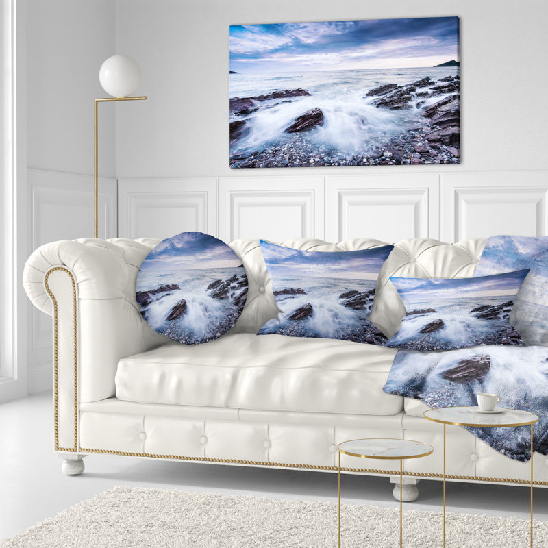 Coussins de plage lombaires seascape waves