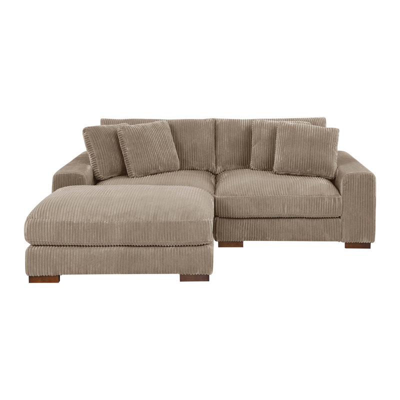 Broughton Modular Corduroy Sectional, Camel Corduroy