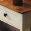 Console de style campagnard avec design à deux tons, 2 tiroirs et tablette de rangement inférieure - Table d'appoint rustique pour entrée, salon et couloir-151246610