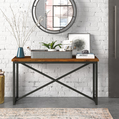 Zoe 58'' Solid Wood Top Console Table