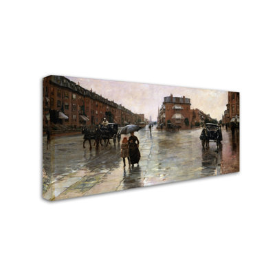 « pluie day à boston », reproduction sur toile tendue