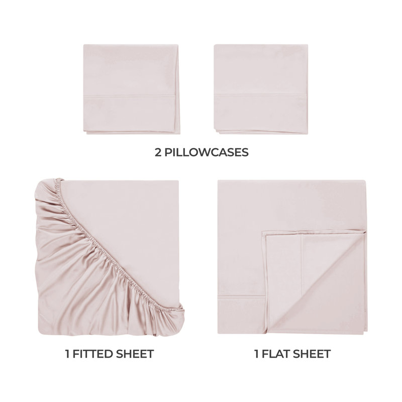 Lilac Egyptian Cotton California King Deep Pocket Sheet Set