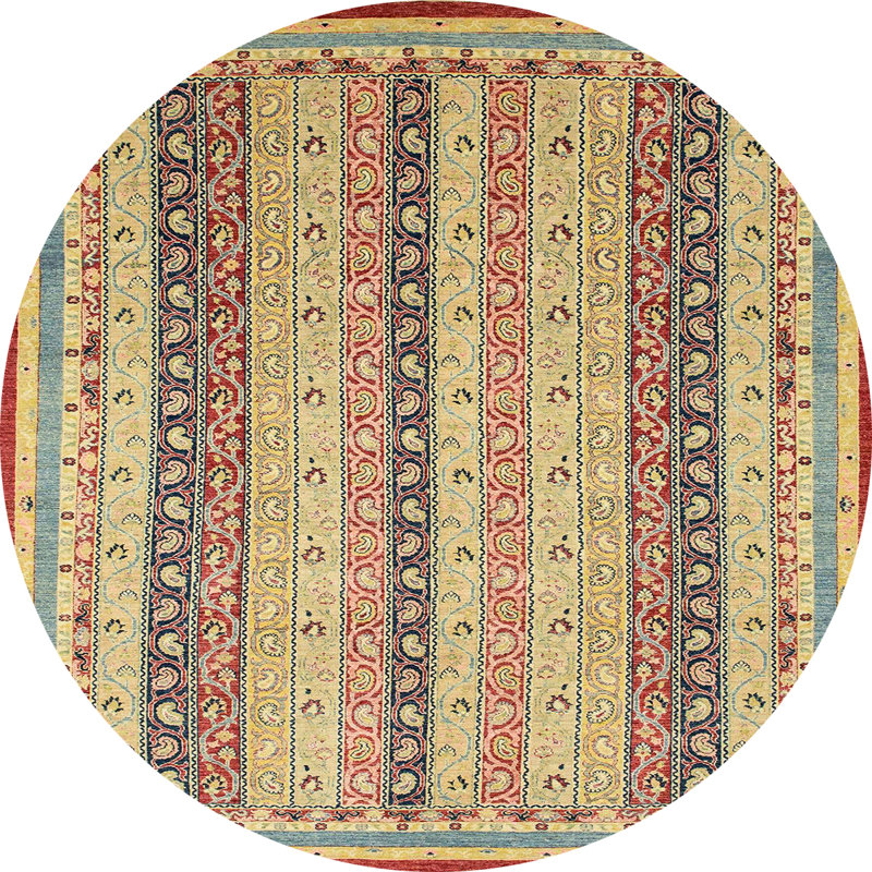 Abstract Indoor Rug, Round 5'