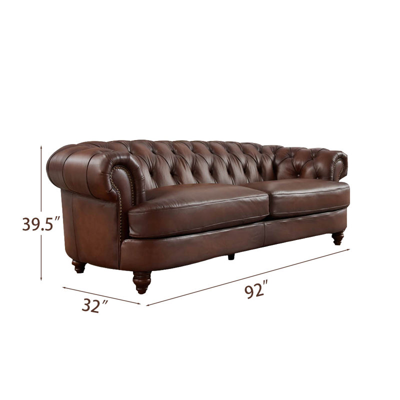 Cuir véritable de 94 po de largeur