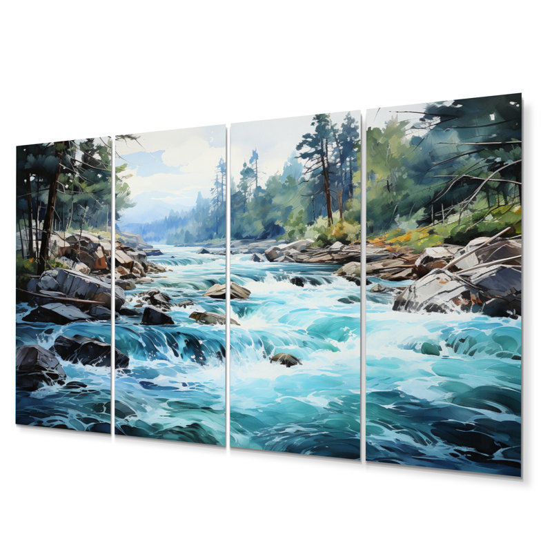 Canada Dancing Rapids I Cities & Countries Wall Decor on Metal
