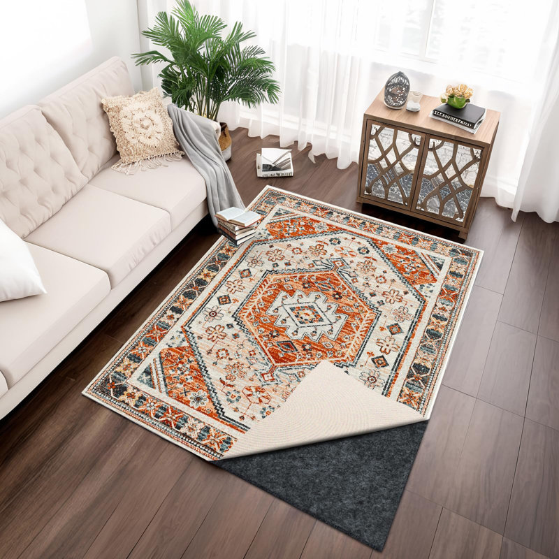 Sous-tapis imperméable 8 x 10 pi 100%, sous-tapis antidérapant pour tous les types de sol, pince en feutre pour plancher de bois franc, protection de plancher sécuritaire