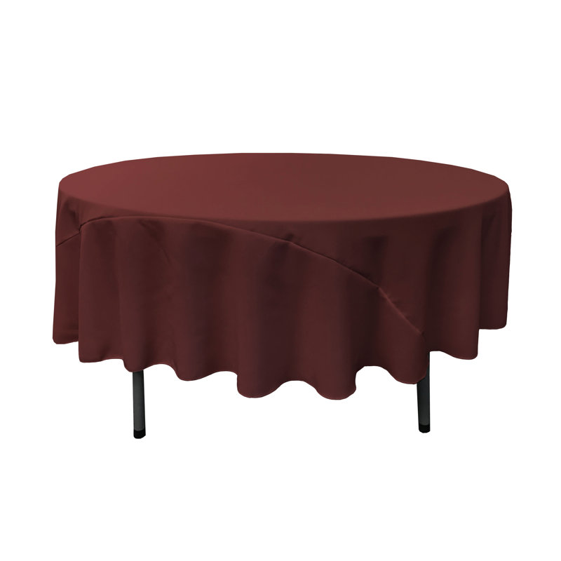 Fisher Solid Colour Round Tablecloth, Burgundy, 90" Round