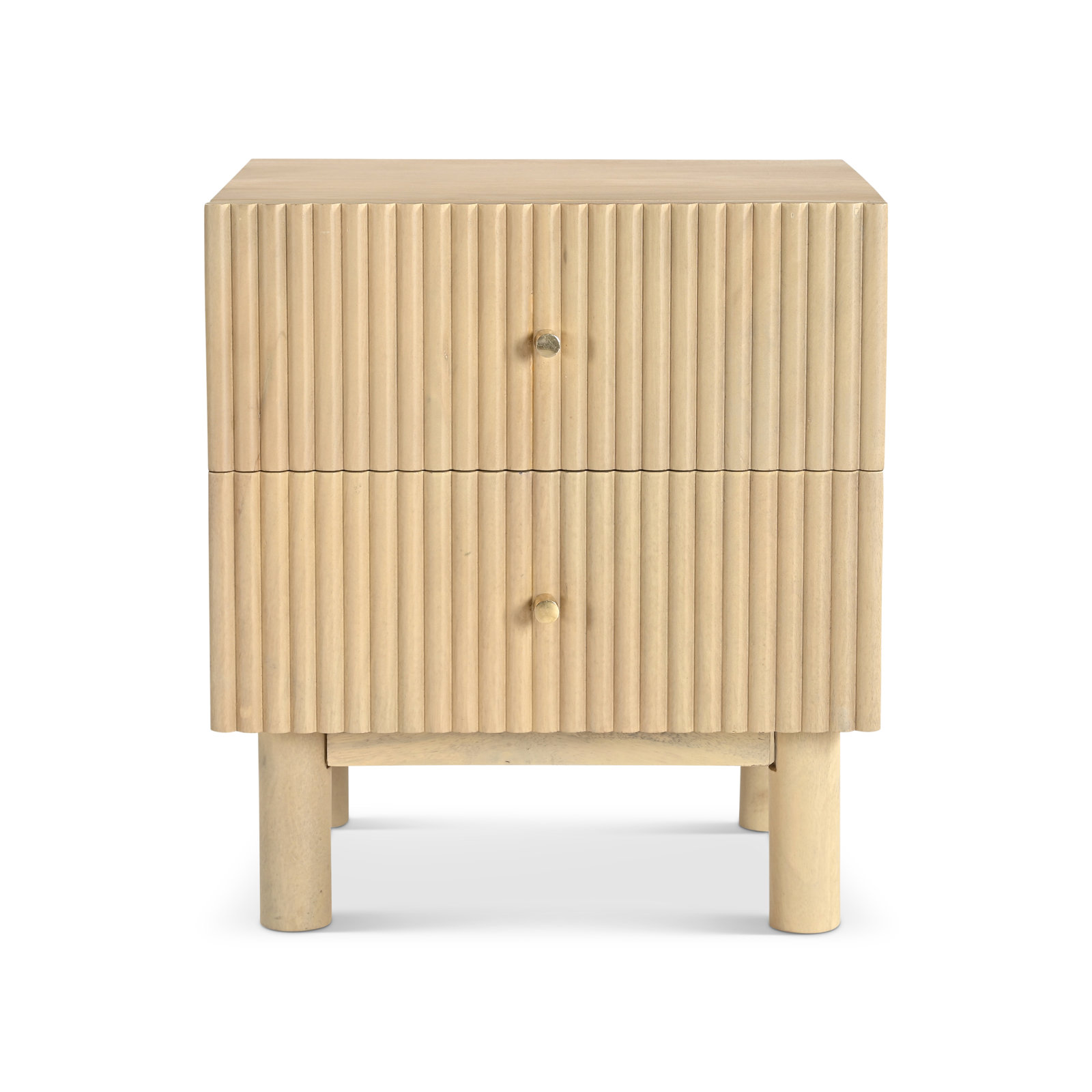 Mini Mango Nightstand, Bleached Oak