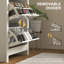 HOMCOM Shoe Cabinet Ultra Slim 3 Flip Drawers 9-18 Pairs-1549984860