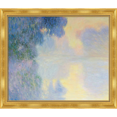 « misty matinée on the senne, lever » par claude monet, reproduction d’image sur toile