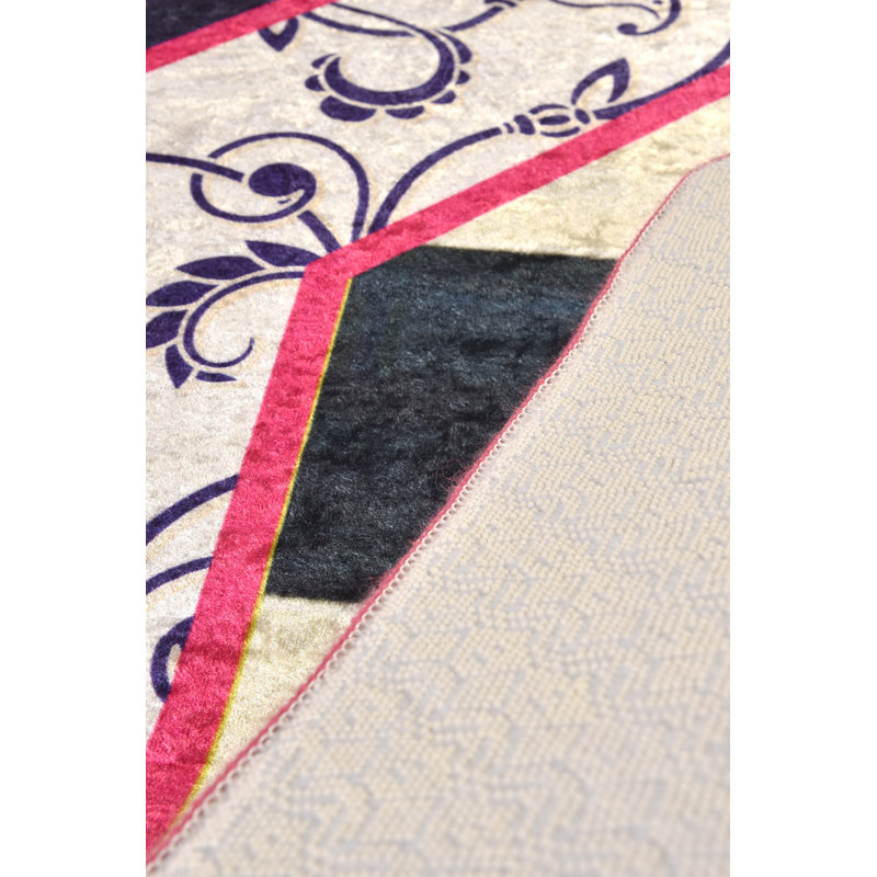 Antibacterial Round Carpet, 39.4 Inches Diameter, 100% Polyester, 0.2 Inches Pile Height | Non-Slip Underside, Machine Washable | Perfect for Living Room, Bedroom, and Playroom, Soft and Durable Design