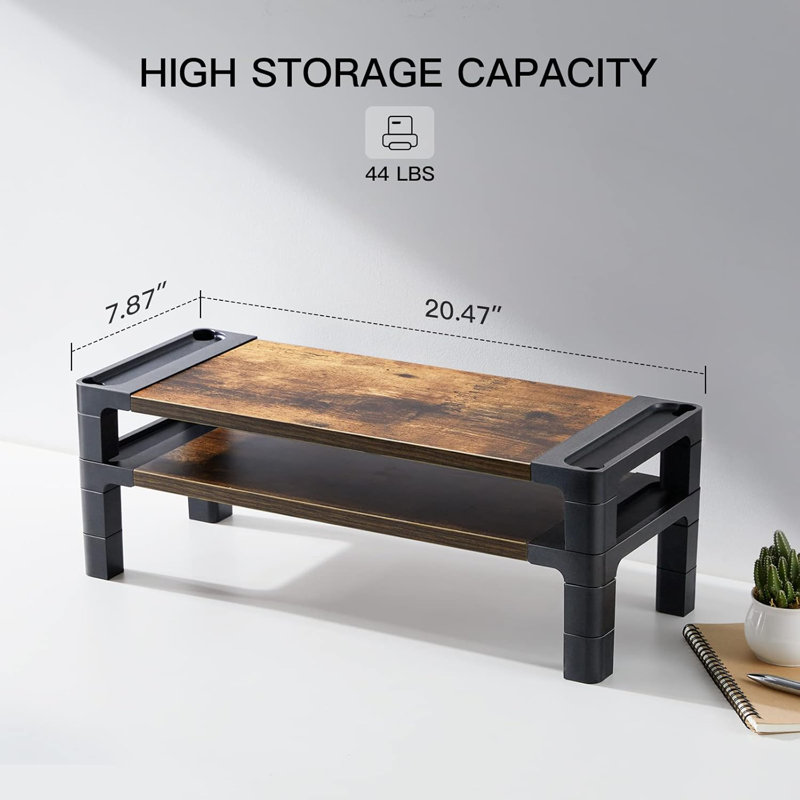 Monitor stand/computer riser, height adjustable, ergonomic computer riser.