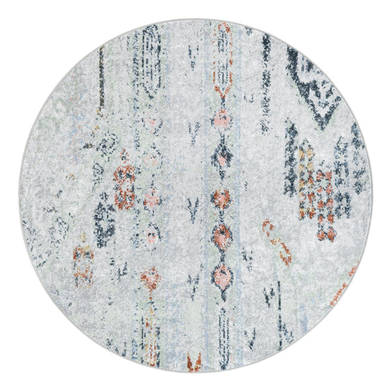 Massie Abstract Indoor Rug, Round 5'3"