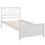 Lit plateforme simple en bois avec tête et pied de lit sans sommier