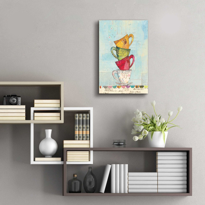 «Tea Time» par Courtney Prahl, art mural en verre acrylique, H 24 po x l 16 po x P 0,2 po