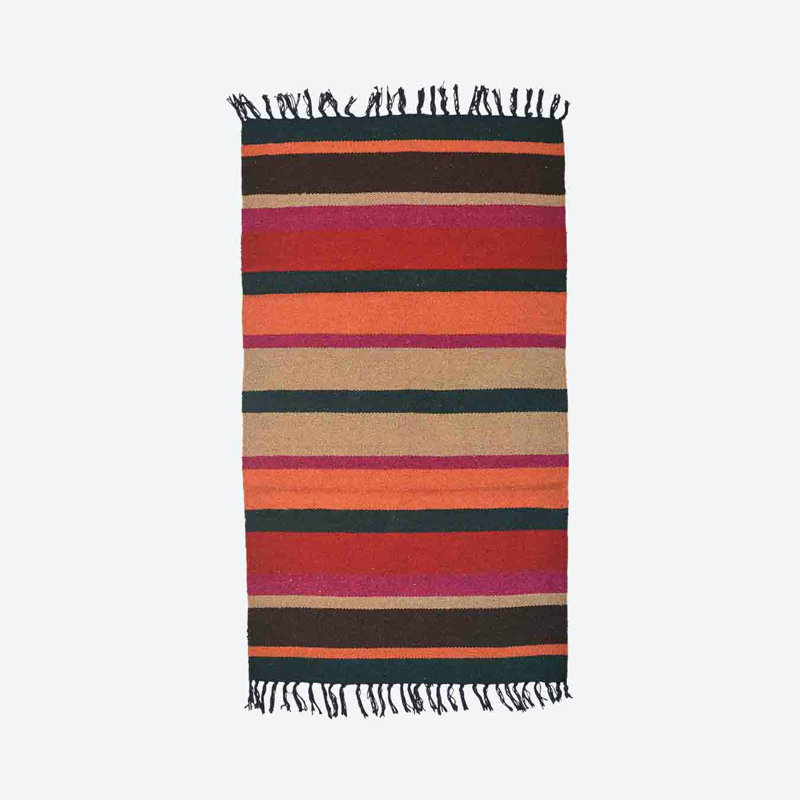 Lauretta Striped Hand Woven Indoor / Outdoor Area Rug, Runner 70 x 200cm