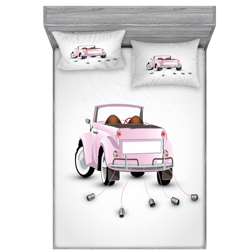 Microfiber Sheet Set, Queen Sheet Set with Fitted Sheet
